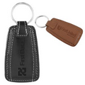 Concord Leather Rectangular Keytag (Black)